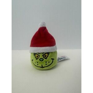 Dr Seuss Grinch Plush 2023 Aurora Green Santa Hat Stuffed Toy Christmas Beanbag
